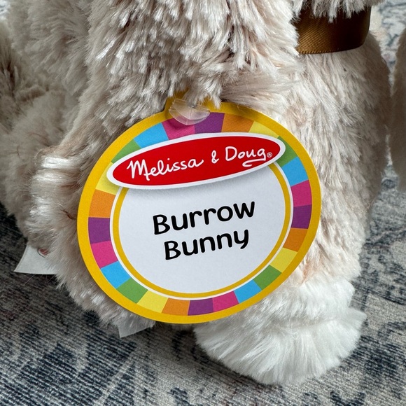 Stuffed Bunny - Melissa & Doug Burrow Bunny- NWT - Picture 5 of 6